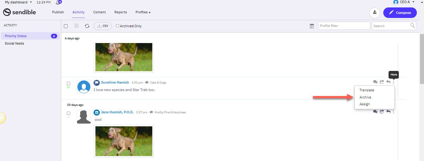 Work with Priority Inbox messages – Sendible Support