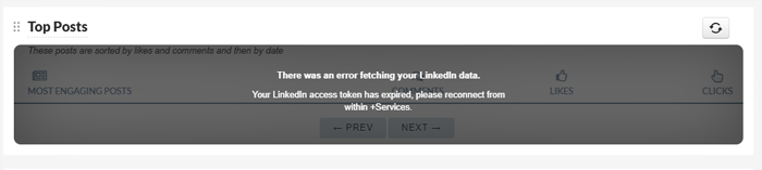 There was an error fetching your LinkedIn data
