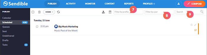Where can I view messages I've scheduled? – Sendible Support