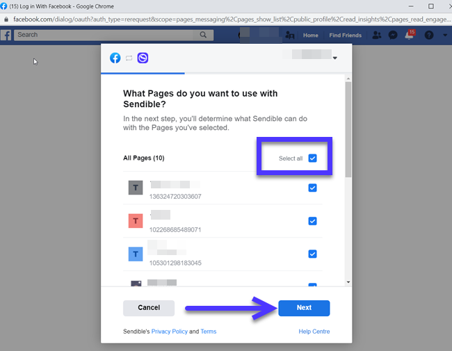 Reconnect a Facebook Page – Sendible Support