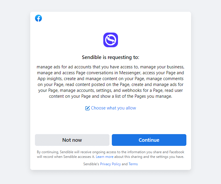 click continue to verify the connection between Sendible and Facebook.png